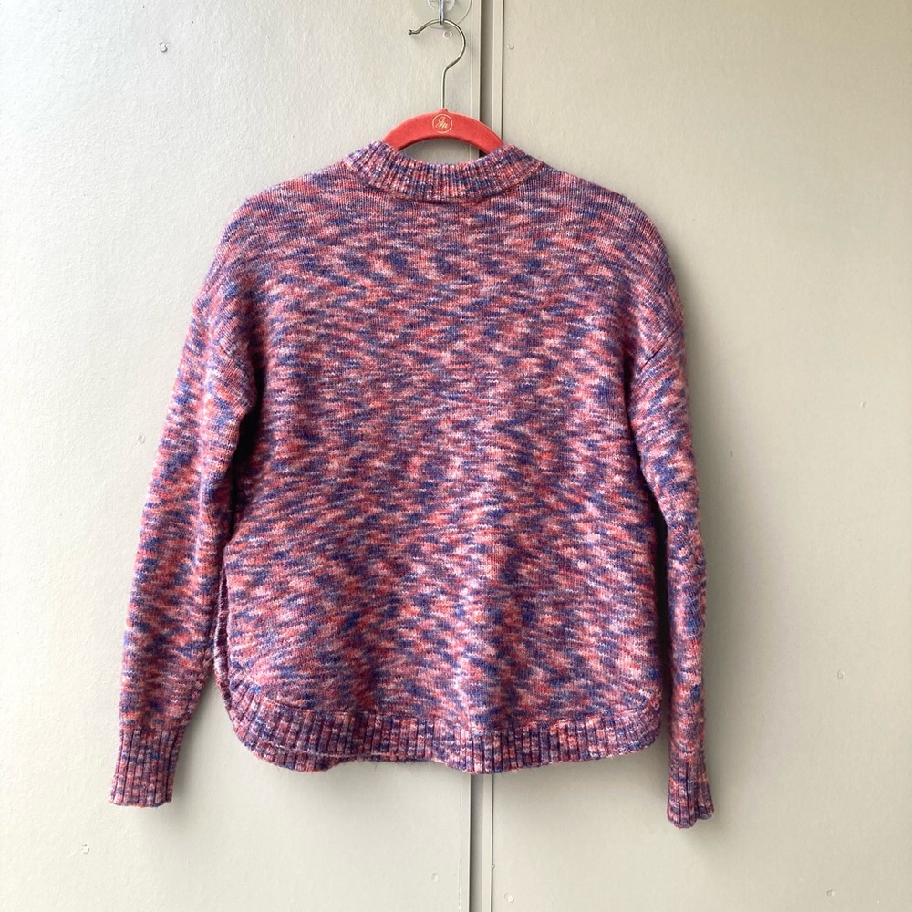 madewell space dyed birchmont side button knit crop sweater pullover jumper xs - Picture 7 of 12